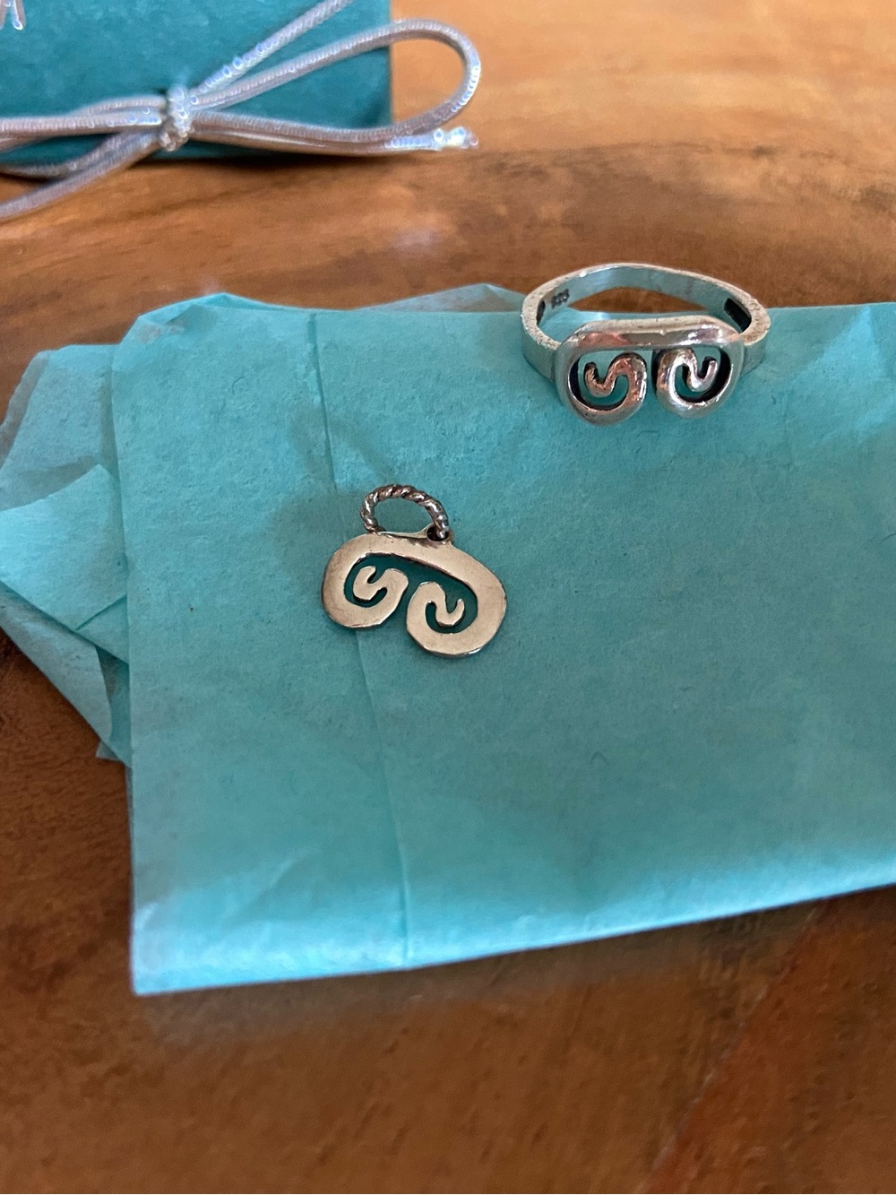 St. John Petroglyph Charm and Ring 925 Sterling Silver